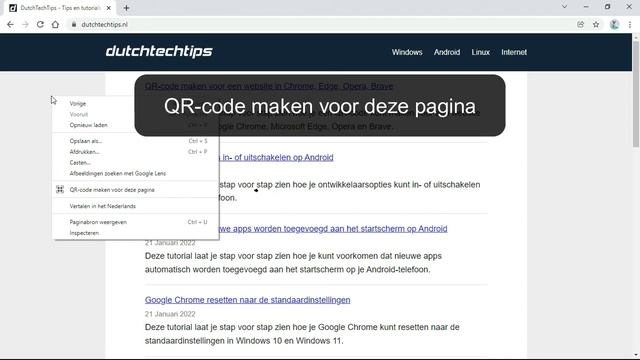 QR-code maken voor een website in Chrome, Edge, Opera of Brave смотреть онлайн