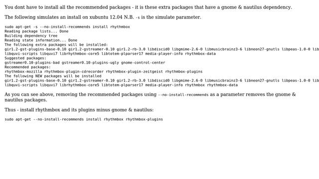 Ubuntu: How can I install Rhythmbox in xubuntu without nautilus? (2 Solutions!!) смотреть онлайн