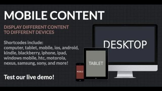 Preview Mobile Content - Mobile Detection WordPress Plugin смотреть онлайн