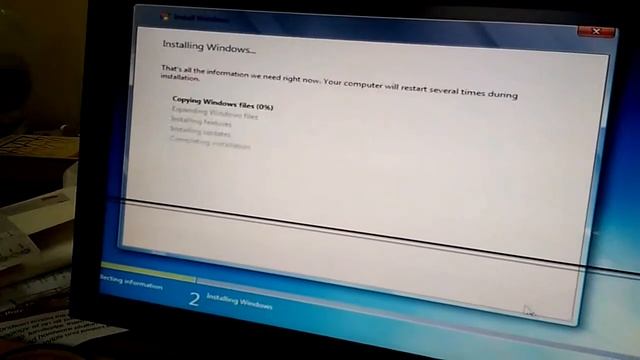 Formatting and Windows 7 installation смотреть онлайн