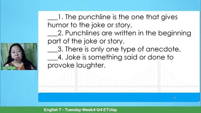 English 7 - Tuesday Week4 Q4 ETUlay смотреть онлайн