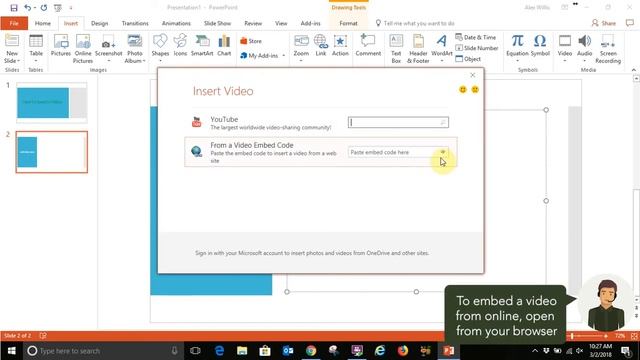 Inserting a Video In PowerPoint: Windows 10 смотреть онлайн