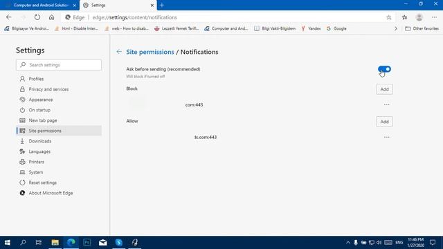 Block Notification Access Request on Edge Chromium смотреть онлайн