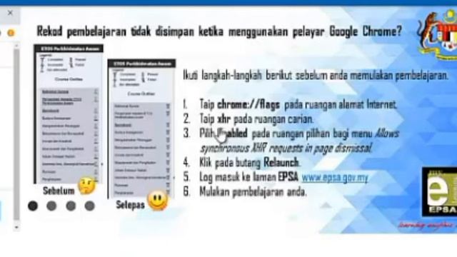 EPSA : Rekod Pembelajaran Tidak Disimpan Ketika Menggunakan Pelayar Web Google Chrome смотреть онлайн