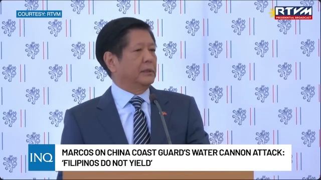 Marcos on China Coast Guard’s water cannon attack: ‘Filipinos do not yield’ смотреть онлайн