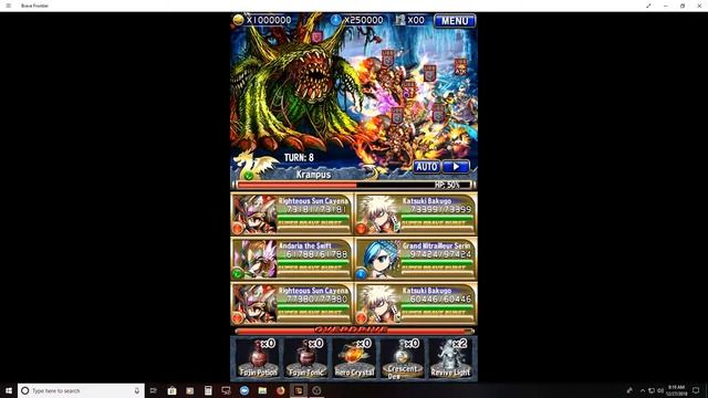 Brave Frontier [Hard] 16-turn Krampus Kill Battle For Everyone's Winter