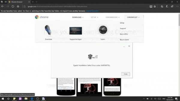 ANY HELP?? chrome-error-code-0x8004070c