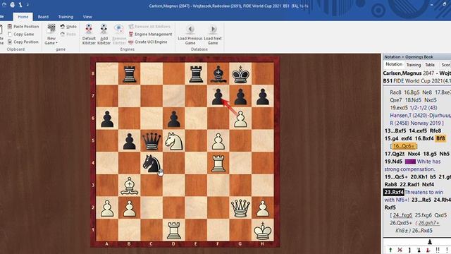 #chess Carlsen vs Wojtaszek Missed tactic by Magnus and Daring Defense by Wojtaszek- WC FIDE 2021 смотреть онлайн