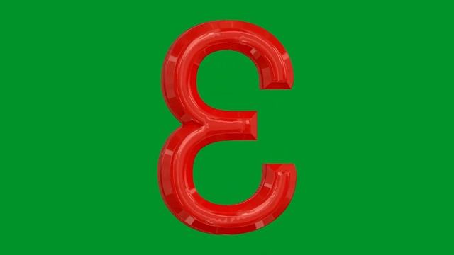 Number 3 Green screen red color 3D number three green screen Footage #greenscreen смотреть онлайн