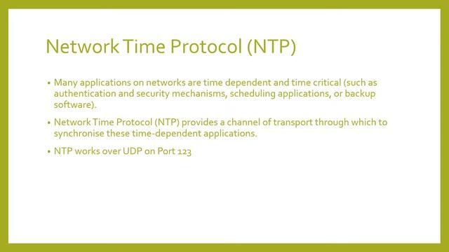 DHCP Network Time Protocol NTP смотреть онлайн