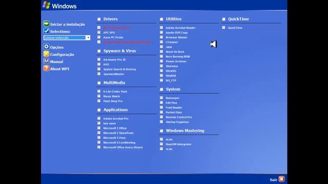 wpi como criar a instalaçao para o xp3 seven e vista parte1 смотреть онлайн