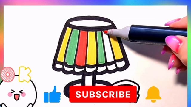 🌈🎨How To Draw A table lamp for children, for Kids, Toddlers | How To Draw Easy | Draw With Me 🚀🖍️😍 смотреть онлайн