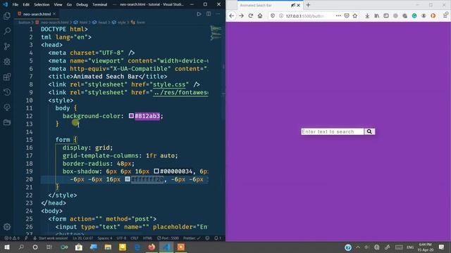 Animated Search bar using HTML and CSS смотреть онлайн