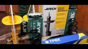 Обзор на передние стойки ATECH и пружины KYB на LADA VESTA 2016