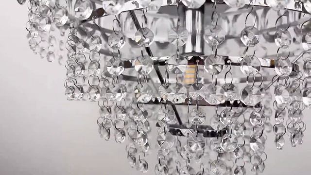 Ceiling Chandelier Crystal Chrome Pendant Light H3034 смотреть онлайн