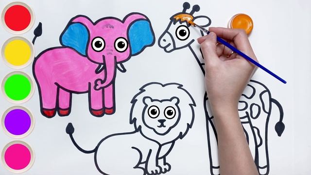 Safari Animals / Drawing And Coloring Animals For Toddlers And Kids