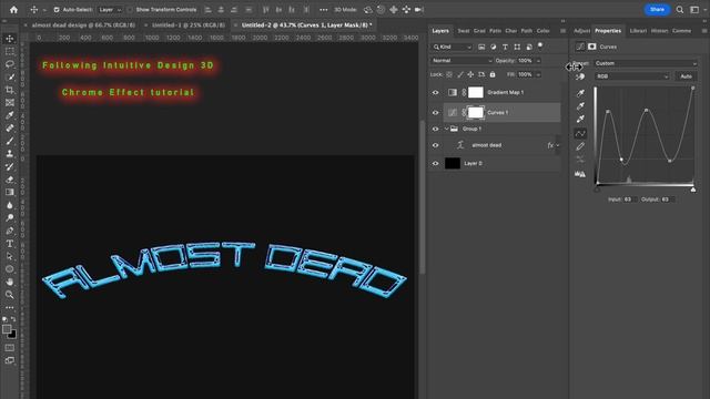 Following Intuitive Design 3D Chrome Effect Tutorial смотреть онлайн