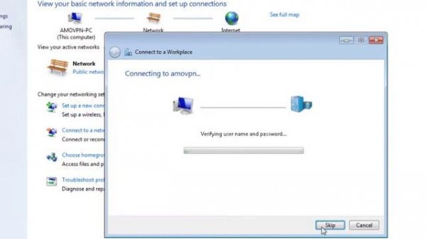 Setup PPTP/L2tp in windows 7