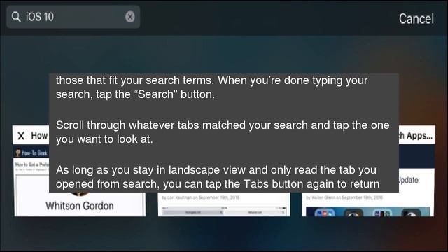 How to Search for Specific Tabs in Safari on iOS 10 смотреть онлайн