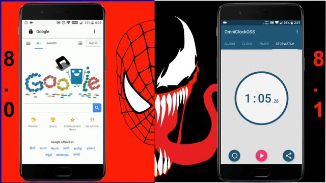 Android 8.0 vs 8.1 (Oreo)- Speed Test смотреть онлайн