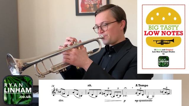 3. Big Tasty Low Notes Trumpet Etude Playalong 'Lone Lettuce' - PDF Sheet Music Download (Copland) смотреть онлайн