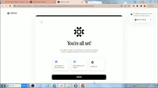Как создать и пополнить кошелек Martian wallet (aptos ) видеоинструкция. смотреть онлайн