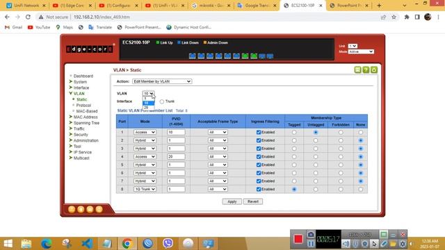Edge Core VLAN Create VLAN IP Assign VLAN Tag and Untag смотреть онлайн