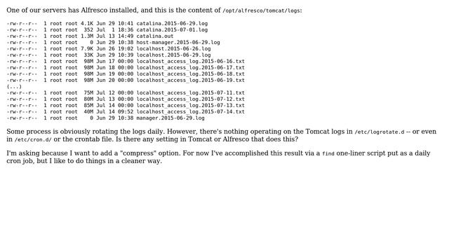 What is rotating Tomcat log files? смотреть онлайн