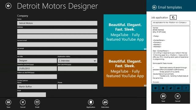 Calendar sync & Email templates in job applications organizer. смотреть онлайн