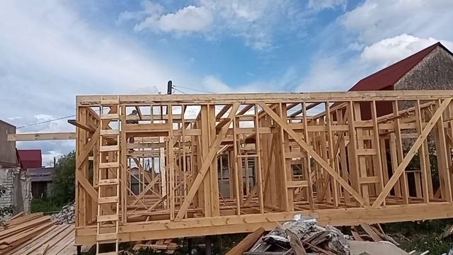 Каркасный дом 9*10м День 12 Тюмень смотреть онлайн