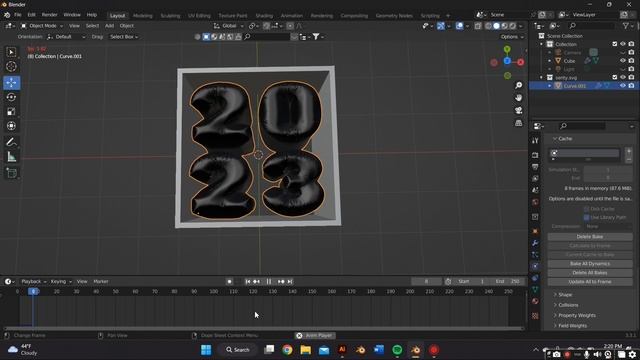 INFLATED 3D BALLOON TEXT BLENDER TUTORIAL смотреть онлайн