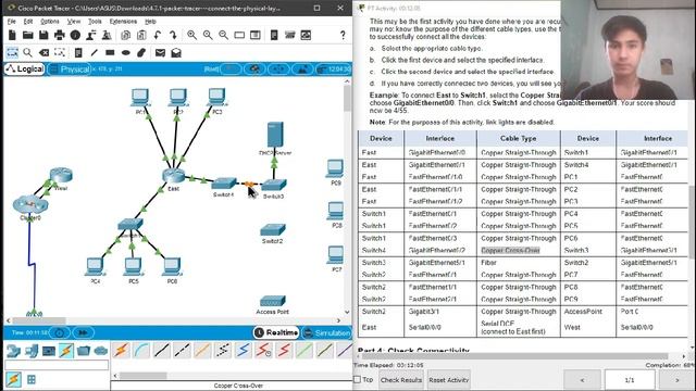 4.7.1 Paket Tracer - Connect the Physical Layer || Jaringan Komunikasi dan Data. смотреть онлайн