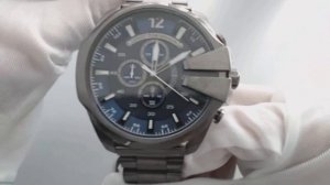 Gun Metal Diesel DZ4329 Mega Chief Chronograph Watch
