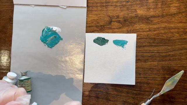 Winsor & Newton Oil Paint - Chrome Green Deep Hue vs Vintage Original смотреть онлайн
