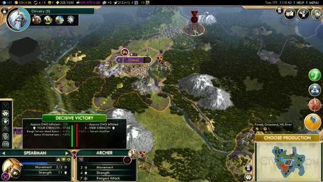 Civilization V Brave New World Roman Walkthrough Part 32 Barbarians in the North смотреть онлайн