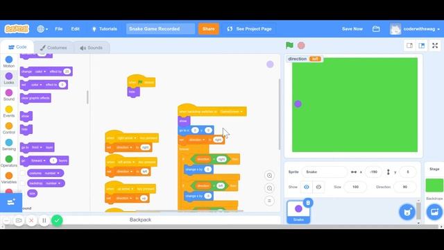 Scratch Snake Game Tutorial смотреть онлайн