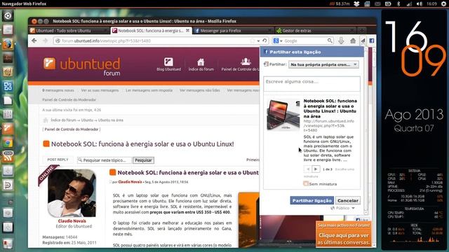Ativando o Facebook Messenger para funcionar integrado no Firefox (Social API) смотреть онлайн