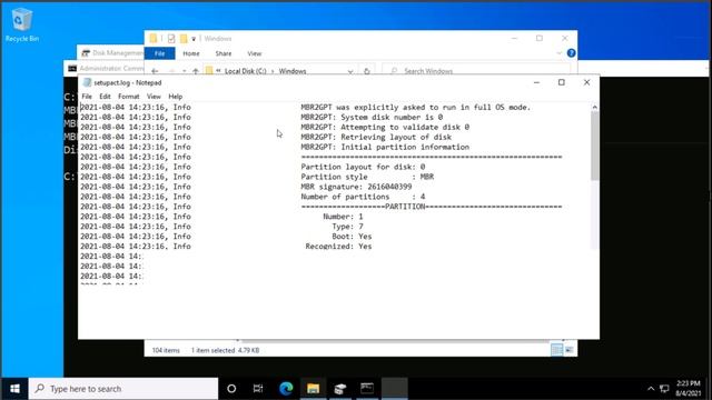 MBR2GPT: Too many MBR partitions found, no room to create EFI system partition смотреть онлайн