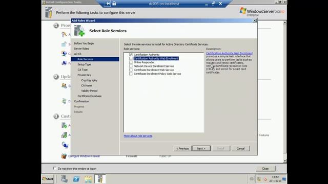 Installing and configuring certificate windows server 2008 R2 part 1 смотреть онлайн