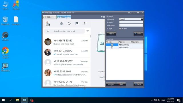 Whatsapp Multiple Accounts Warmer Pro#whatsappbulksender#whatsappwarmer#whatsapp#whatsappbot