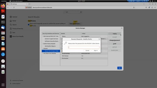 Adicionar PKCS11 no Mozilla Firefox Ubunto 22 04 2 смотреть онлайн