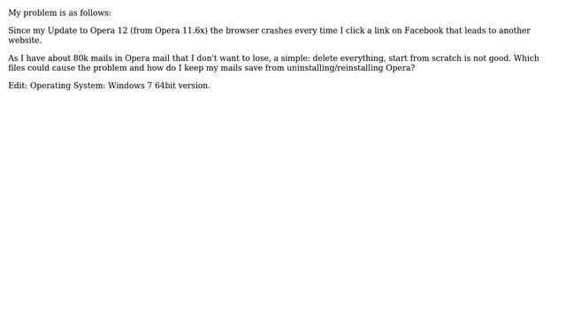 Opera 12 crashes on clicking outgoing links on Facebook смотреть онлайн
