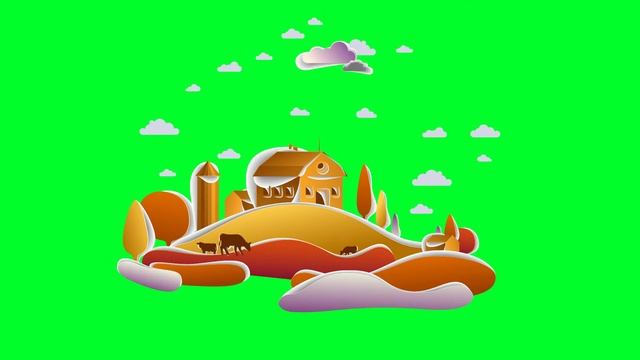 Green background/Recalculated animation for chrome key/landscape смотреть онлайн