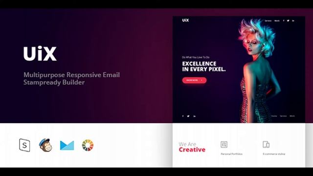 UiX - Responsive Email Template Minimal | Themeforest Website Templates and Themes смотреть онлайн