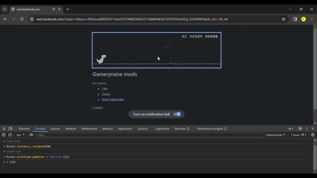 CHROME DINO HACK #mods #chromedinosaurgame #1000subscriber смотреть онлайн