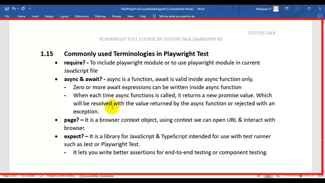 Playwright #14 Commonly Used Terminologies in Playwright Automation смотреть онлайн