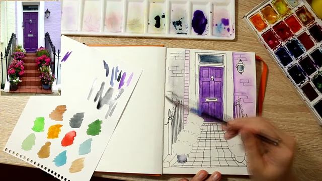 Рисуем фиолетовую дверь смотреть онлайн