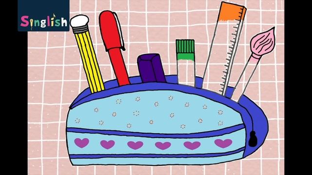 IN MY PENCIL CASE - Piosenki po angielsku dla dzieci/Songs in English for children. смотреть онлайн