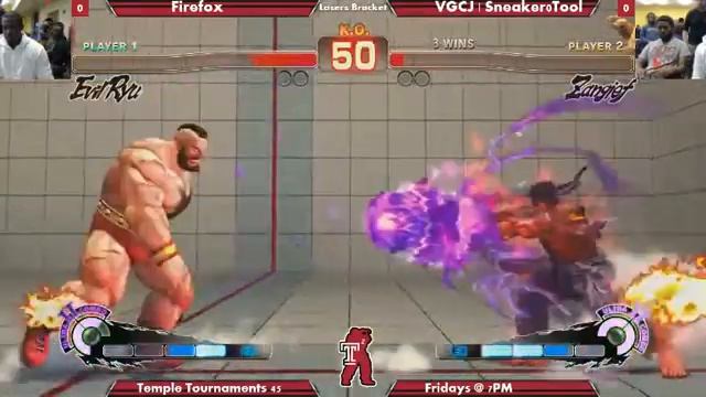 Temple Tournaments 45 - USF4: Firefox vs. VGCJ | Sneaker0Tool смотреть онлайн
