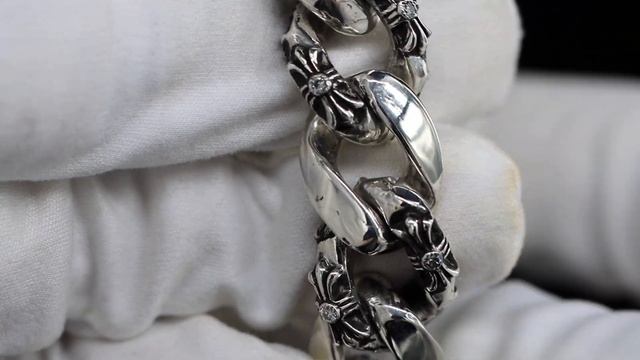 Chrome Hearts Classic Fancy Bracelet 925 Silver custom set in VS1 Diamonds by Resurrecshion Resell смотреть онлайн